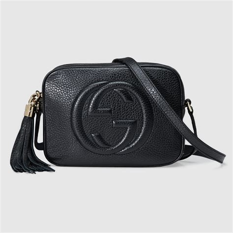 gucci soho black leather disco bag|authentic Gucci soho disco bag.